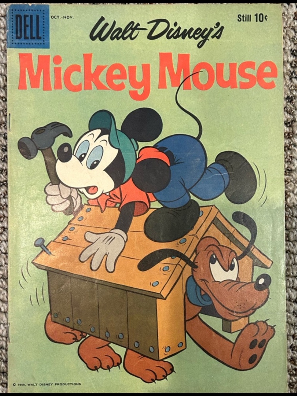 Walt Disney Mickey Mouse #68 Dell Comic Oct-Nov 1959 Vintage